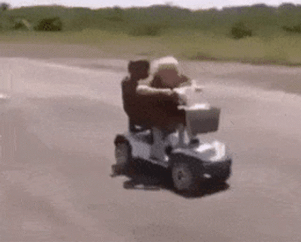 Grandma Electric Stroller Fast GIF