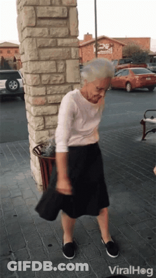 Grandma Pumped Up Happy Dancing GIF