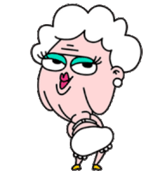 Grandma Twerk Looking Back Wink GIF