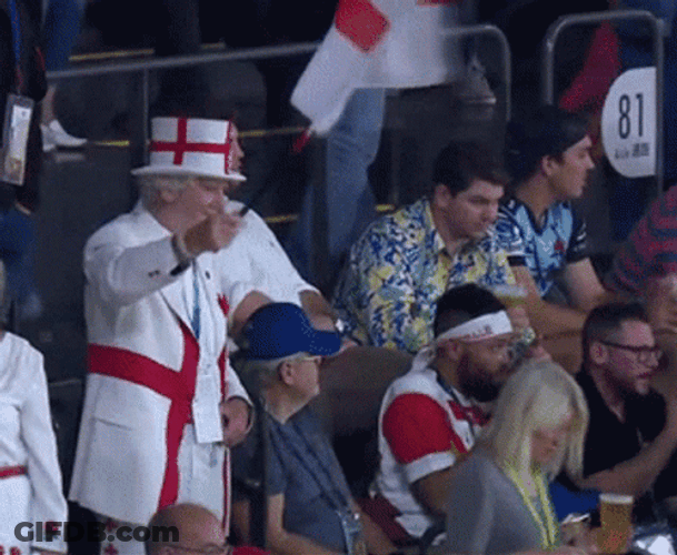 Grandma Waving The England Flag GIF