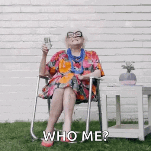 Grandma Who Me GIF