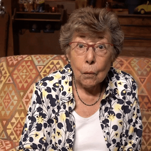 Grandma With Glasses Silence GIF