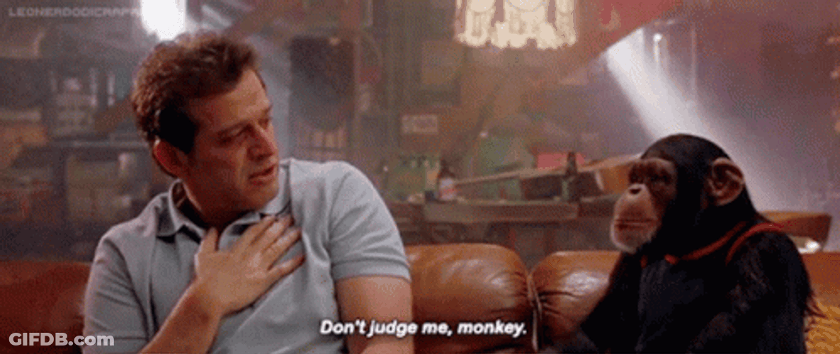Grandmas Boy Don't Judge Me Monkey GIF