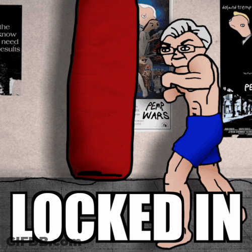 Grandpa Boxer Locked In GIF