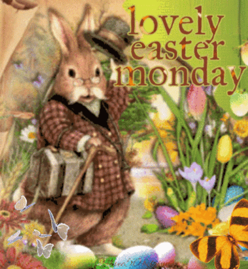 Grandpa Bunny Good Morning Happy Easter GIF