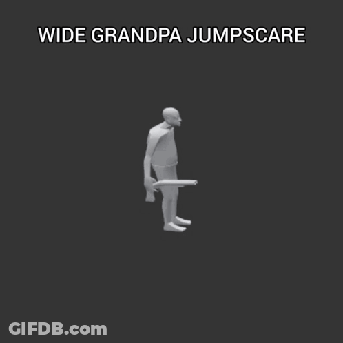 Grandpa Jumpscare Flying Object GIF