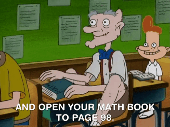 Grandpa Phil Opening His Math Book GIF
