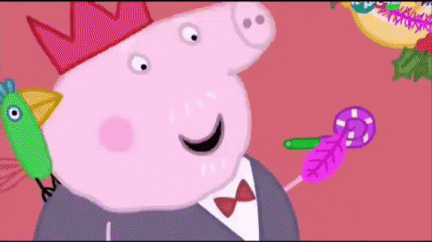 Grandpa Pig Celebrates Happy 65Th Birthday With George GIF
