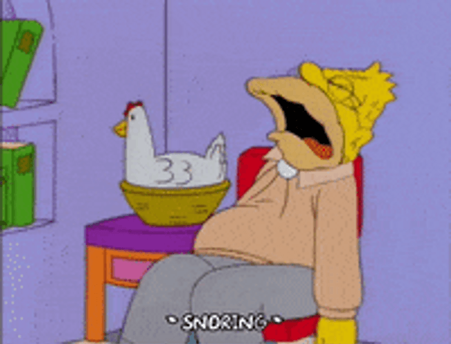 Grandpa Simpson Falling Asleep Sitting In Chair GIF
