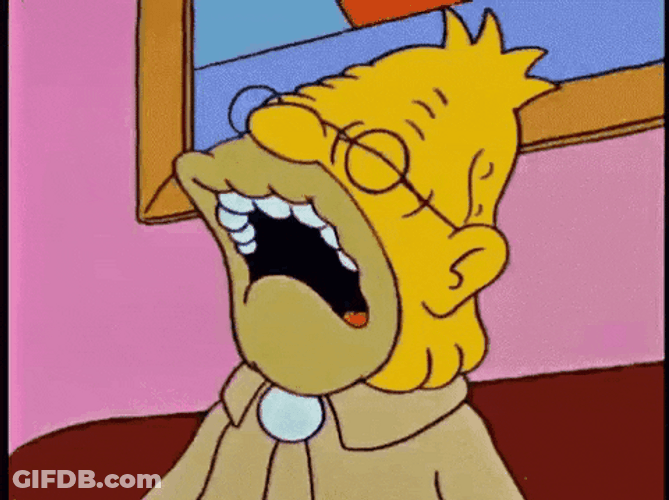 Grandpa Simpson Fell Asleep GIF