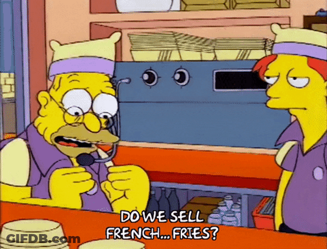 Grandpa Simpson First Day On The Job GIF