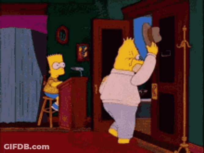 Grandpa Simpson Going In Circles Backwards GIF