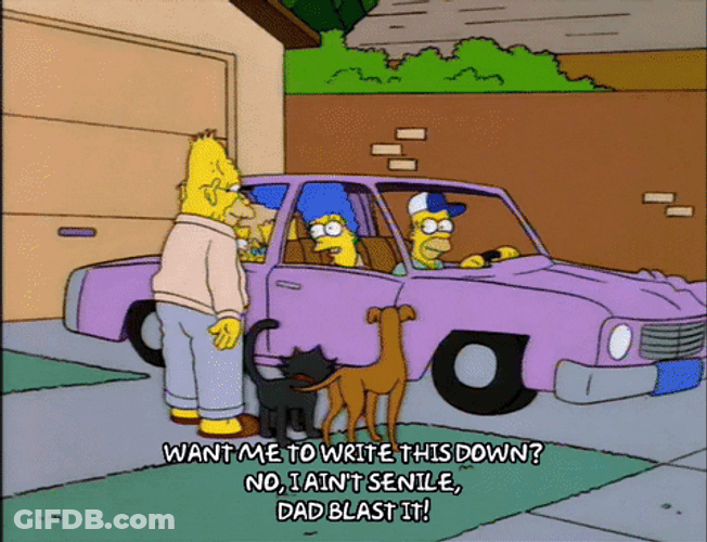 Grandpa Simpson I Aint Senile GIF