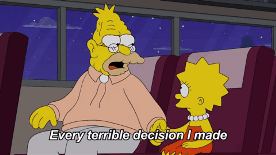 Grandpa Simpson Saying Sweet Message To Lisa GIF