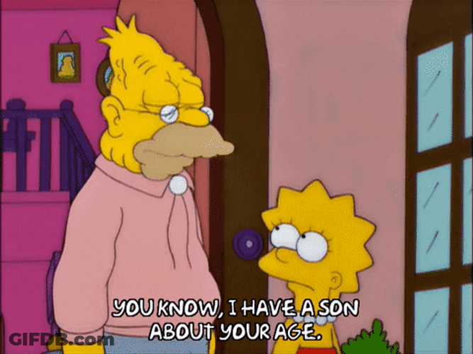Grandpa Simpson Senile Moment GIF