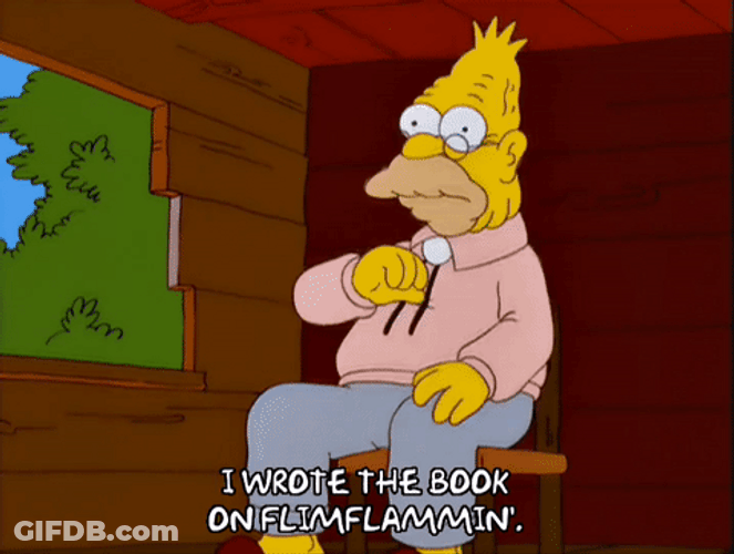 Grandpa Simpson Talking About FlimFlammin GIF