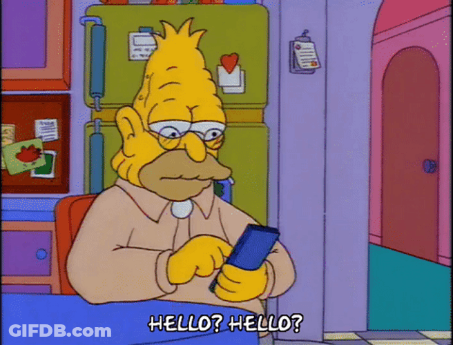 Grandpa Simpson Talking On The Phone GIF