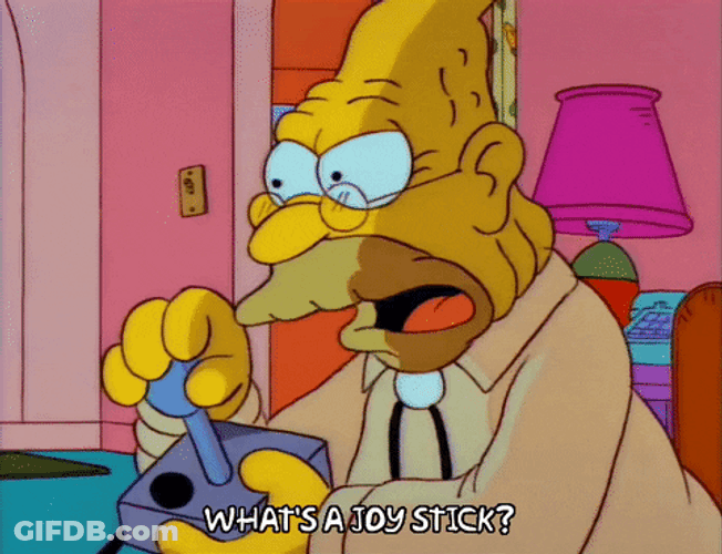 Grandpa Simpson What's A Joystick GIF