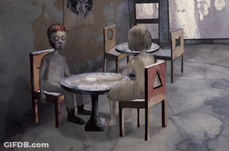 Granny Fall Out GIF