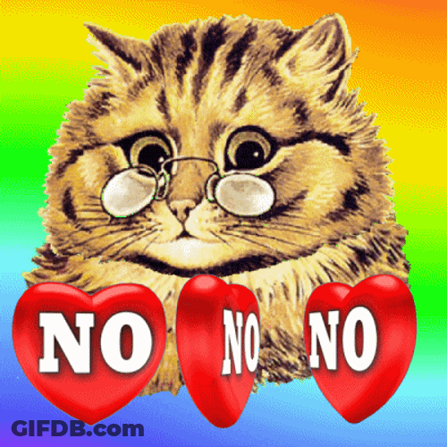 Granny Kitty Shaking Head No GIF
