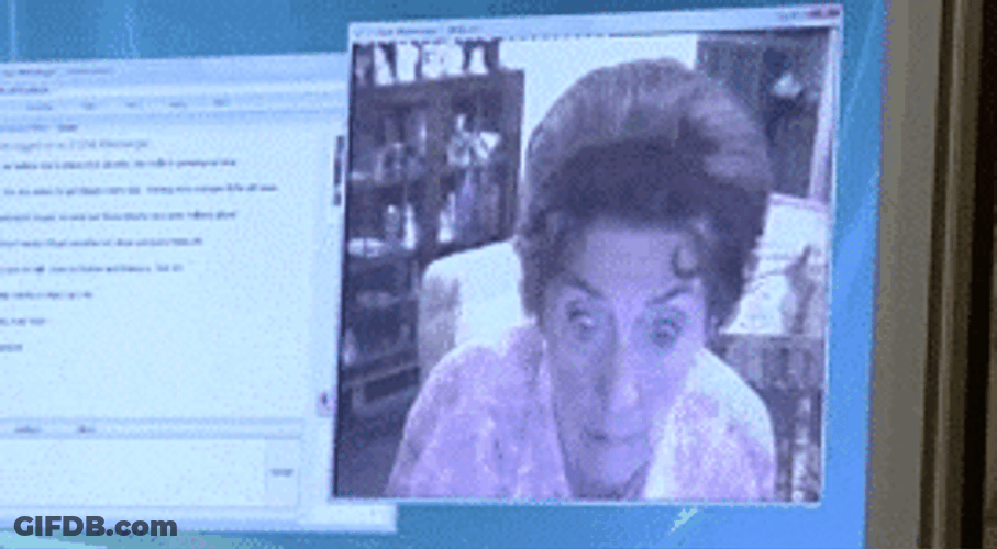 Granny Shocked See Face Online GIF