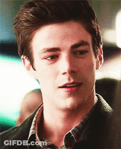 Grant Gustin Barry Smitten Smile GIF
