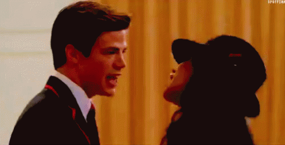 Grant Gustin Glee Argue GIF