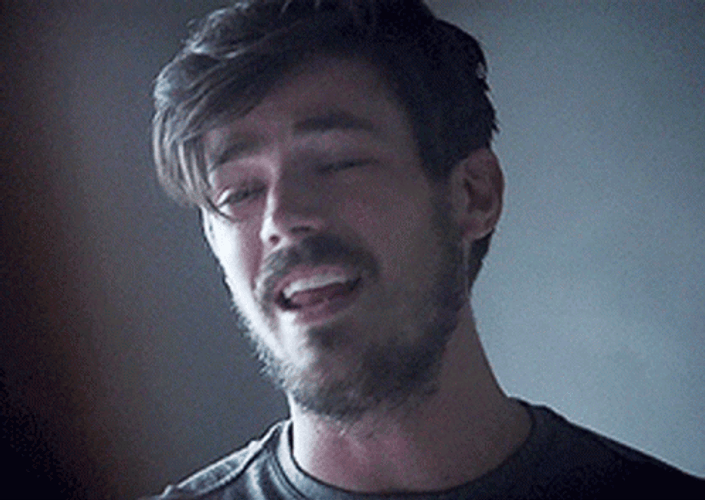Grant Gustin Mustache GIF