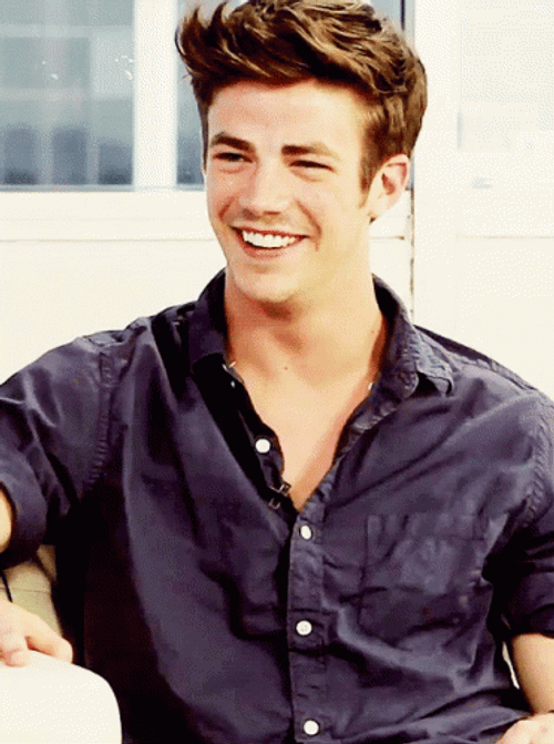 Grant Gustin Nod Smile GIF
