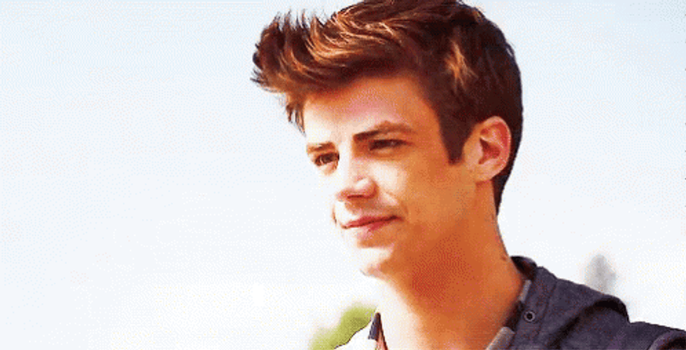Grant Gustin Oh Well Smile GIF