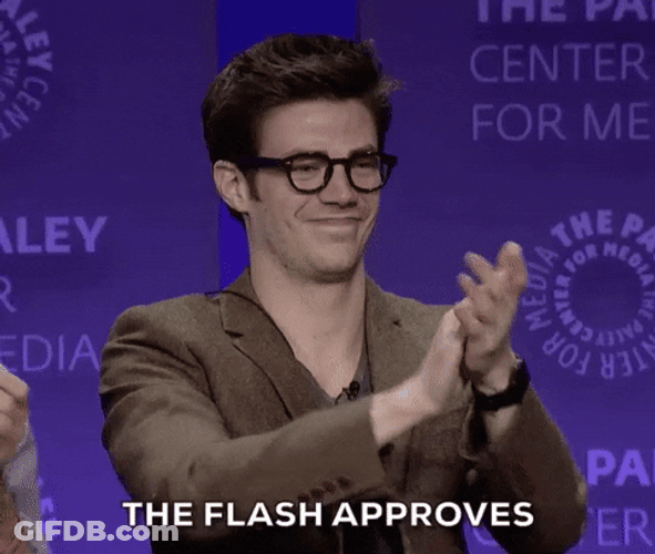 Grant Gustin The Flash Approves GIF