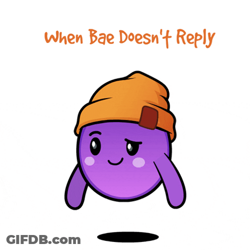 Grape Emoji When Bae Messages Left On Read GIF