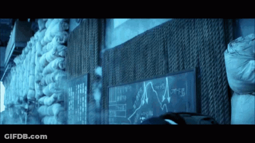Graph On Chalkboard With A GIF