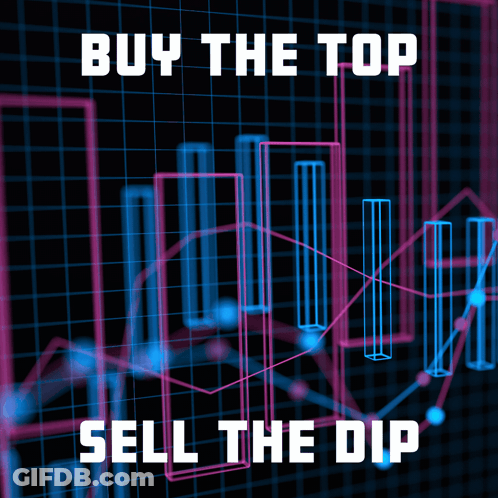 Graph With Text Buy The Top Sell The Dip GIF