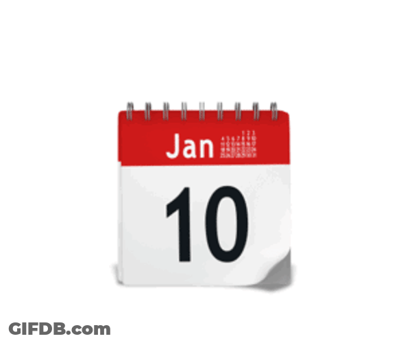 Graphic Calendar Flipping Months GIF