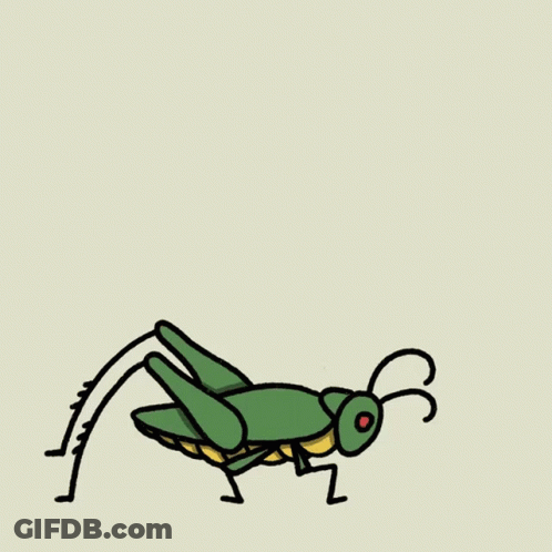 Grasshopper With Red Eyes GIF