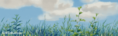 Grassy Field With White Letter W GIF