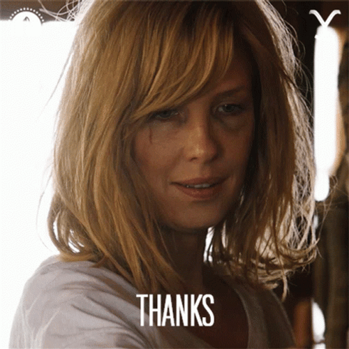 Grateful Beth Dutton Thanks Appreciate GIF