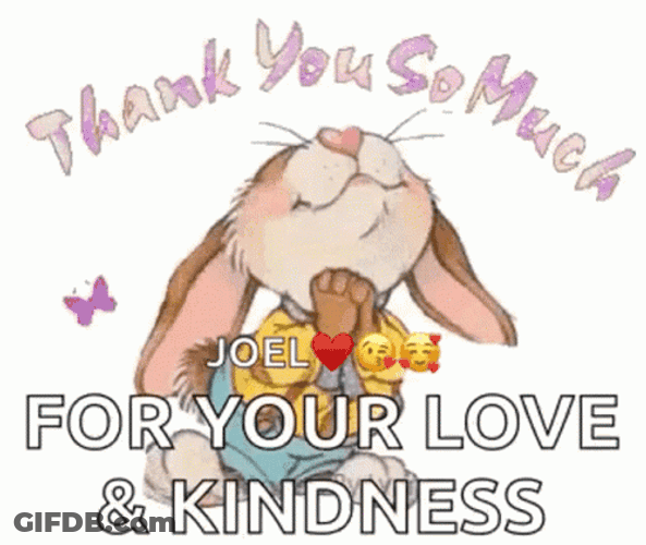 Grateful Bunny For Love And Kindness GIF