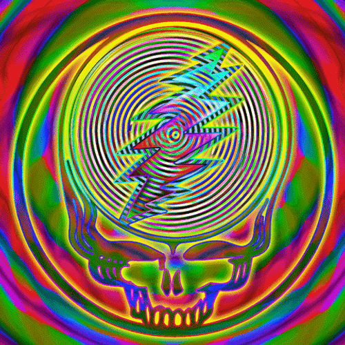 Grateful Dead Steal Your Face Colorful Cover GIF