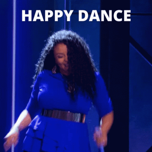 Grateful Girl Happy Dance GIF