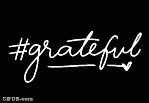 Grateful Word In White GIF