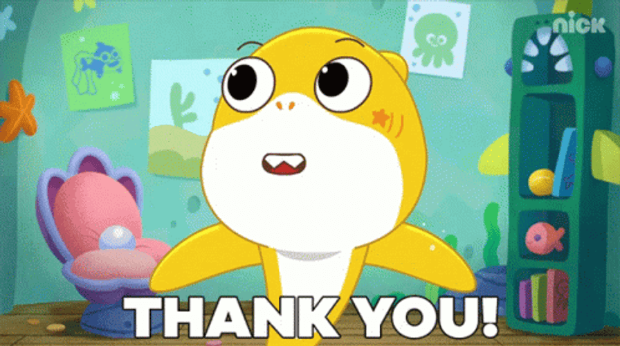 Grateful Yellow Baby Shark GIF