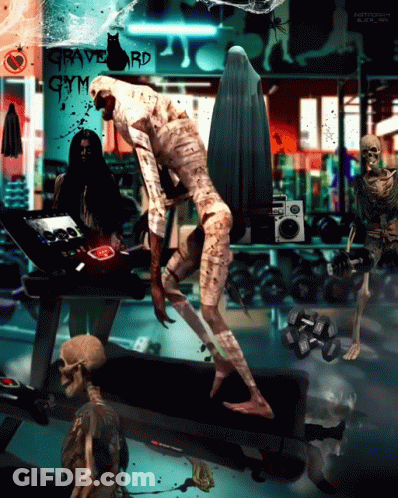 Graveyard Gym Painting GIF