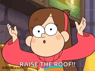 Gravity Falls Cartoon Character Raising Arms GIF