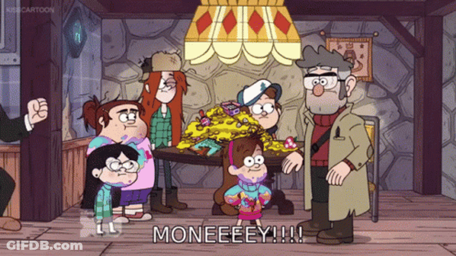 Gravity Falls Stealing Money GIF