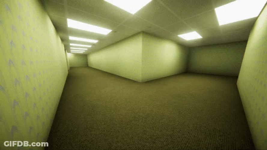 Gravity Minecraft Backrooms Flickering Light GIF