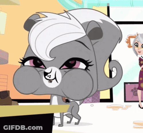 Gray And White Animal With Big Nose GIF