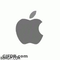 Gray Apple Logo With Bbmgif.com GIF