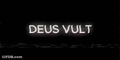 Gray Background With Green And Red Letters Exit GIF